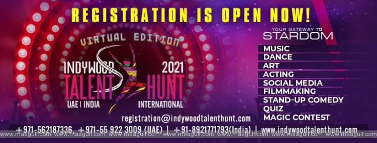 Indywood Talent Hunt 2021 edition has been announced. Registrations end on September 10th